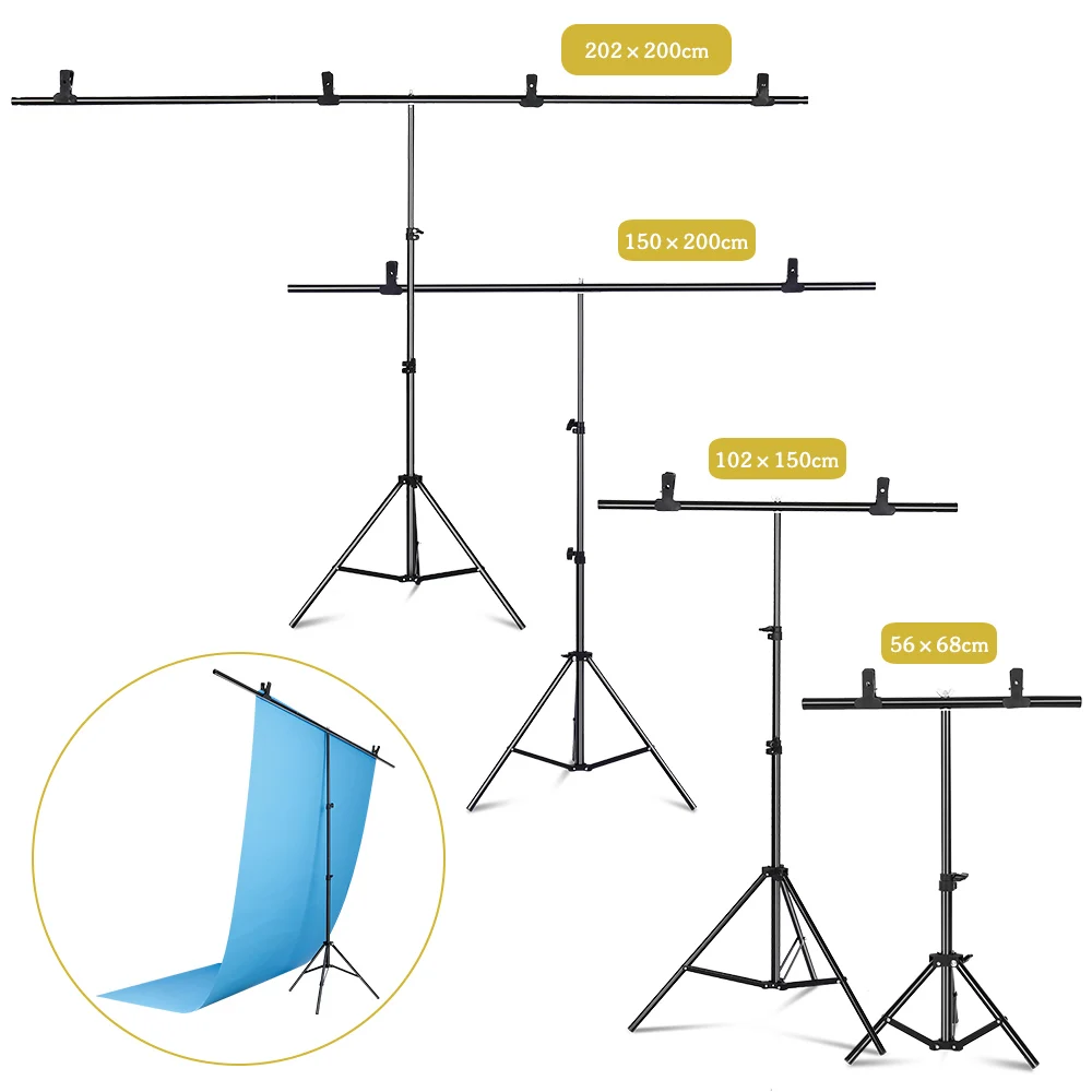 Backdrop Stand Kit - SH Photography1.5*2/2*2M T-Shape Backdrop Background Stand