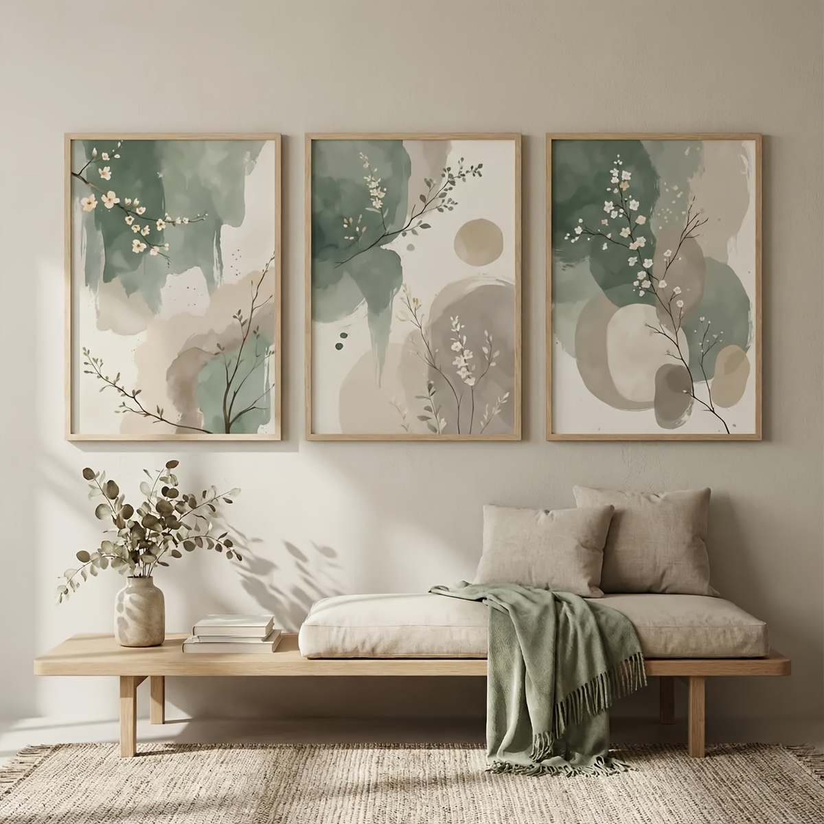 Photography Design - 3pcs Japanese-Style Plant Canvas Wall Art