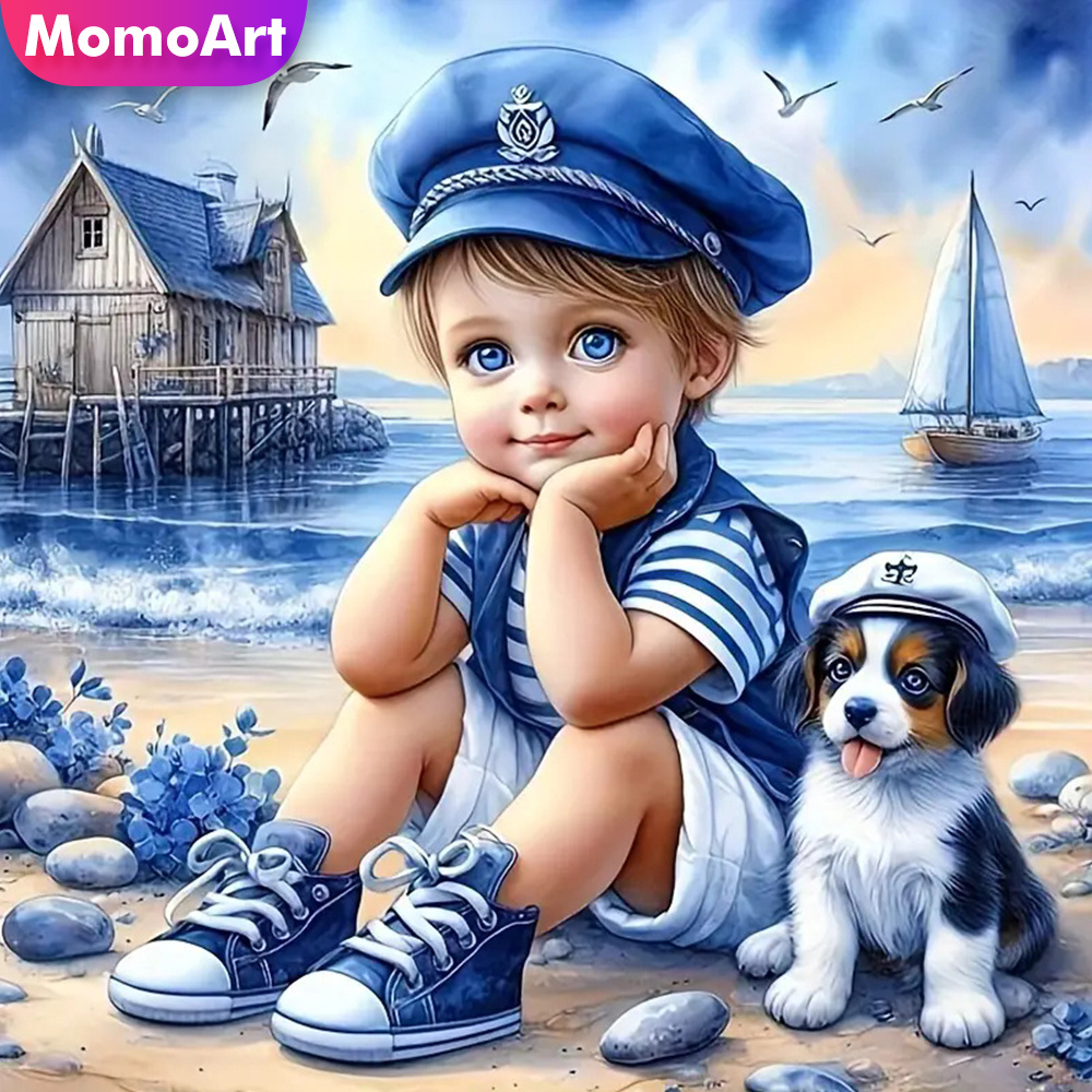 Photography Design - Momoart Full Diamond Painting Kid Boy