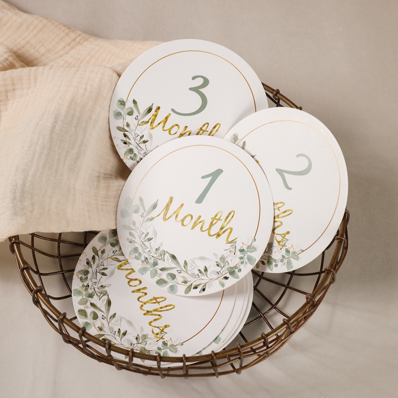 Photography Paper - Baby Milestone Number Monthly Memorial Cards