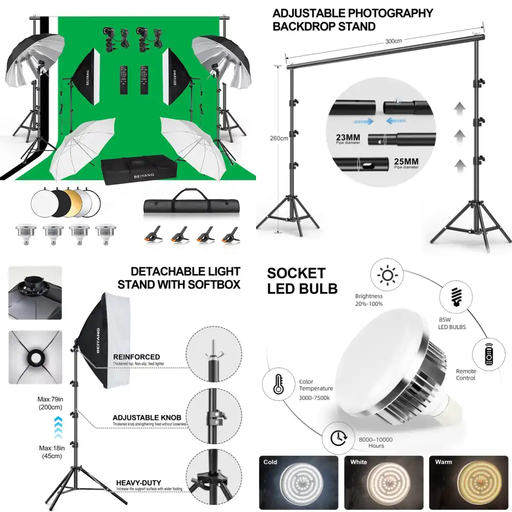 Adjustable Photography Backdro - Backdrop Stand Kit ulasan dan harga