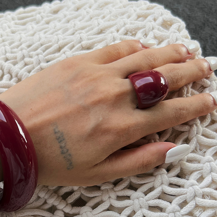 Irregular Resin Ring for Women - Photography Design ulasan dan harga