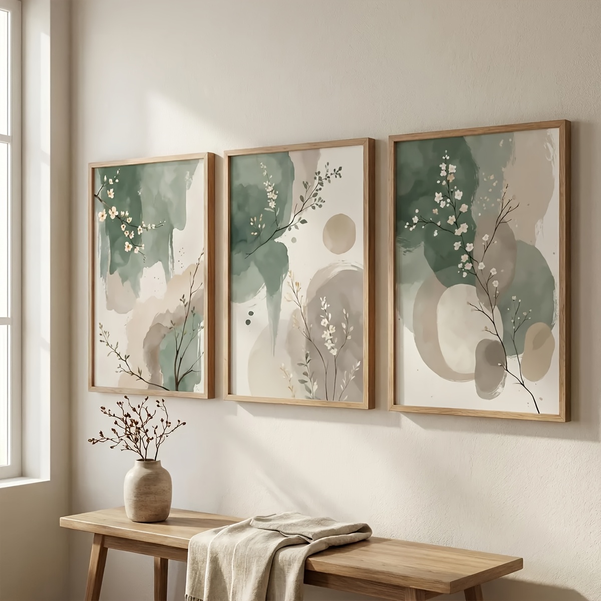 3pcs Japanese-Style Plant Canv - Photography Design ulasan dan harga