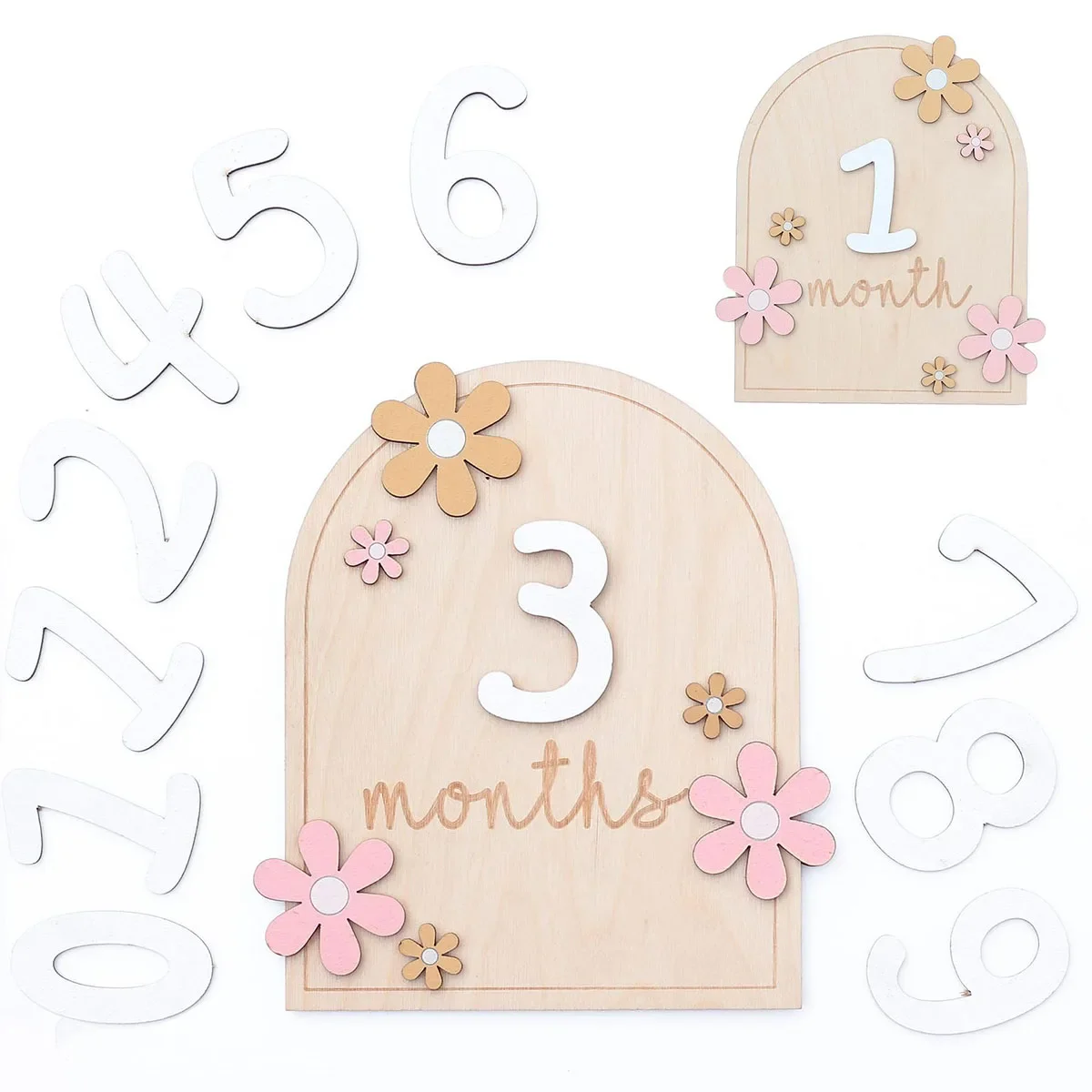 Wooden Baby Monthly Milestone  - Photography Cheat Sheet ulasan dan harga