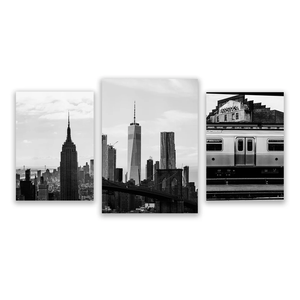 New York Print - Black and Whi - Photography New York ulasan dan harga