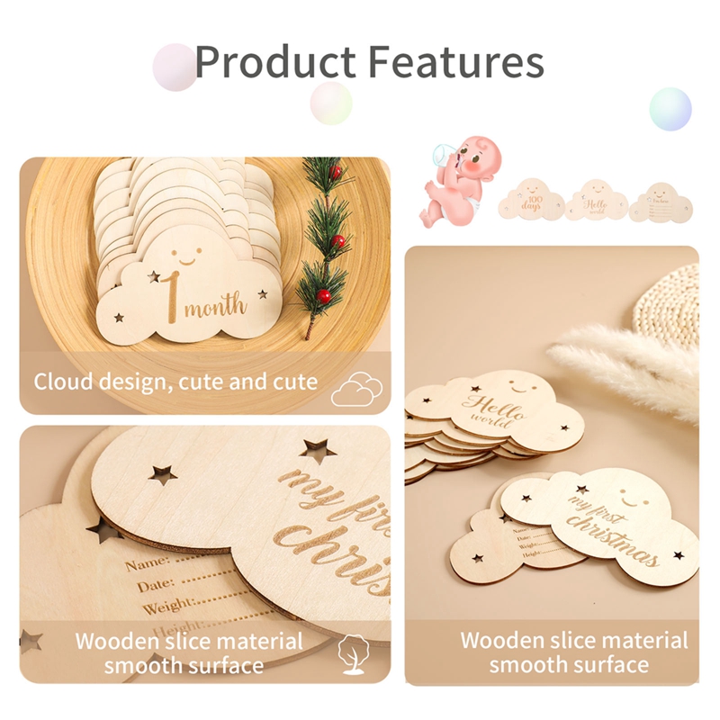 English&Spanish Wooden Baby Mi - Photography Of Memories ulasan dan harga