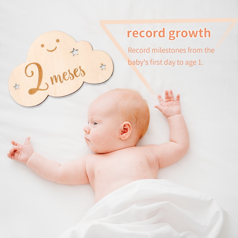 English&Spanish Wooden Baby Mi - Photography Of Memories ulasan dan harga