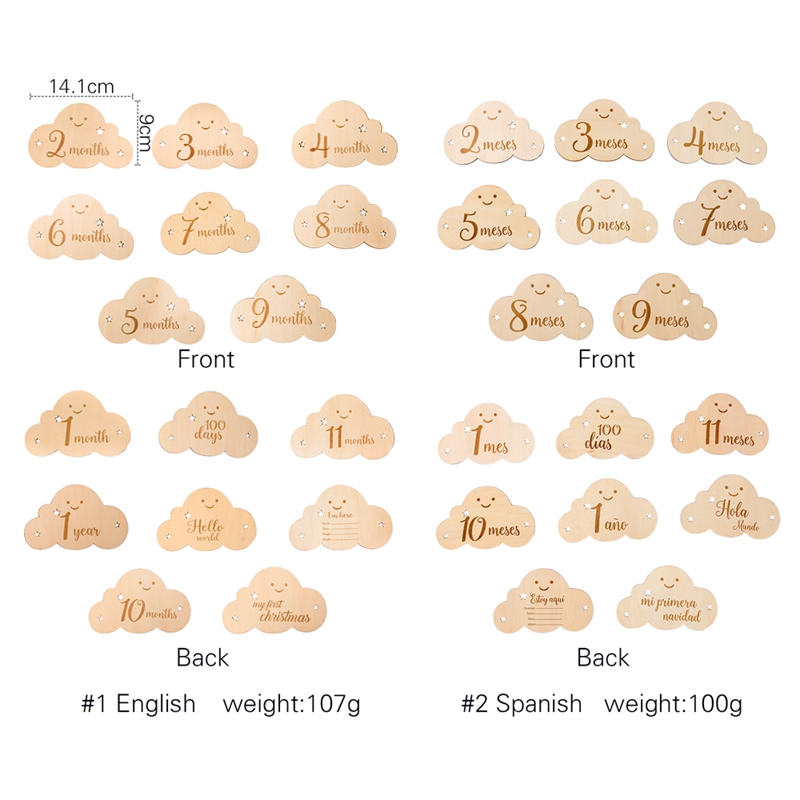 English&Spanish Wooden Baby Mi - Photography Of Memories ulasan dan harga