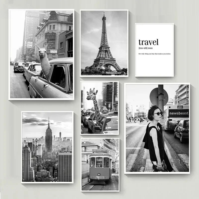 1pc frameless Black and White  - Photography New York ulasan dan harga