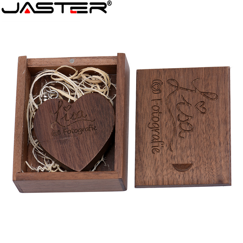 JASTER USB 2.0 wooden heart Fl - Photography Of Memories ulasan dan harga