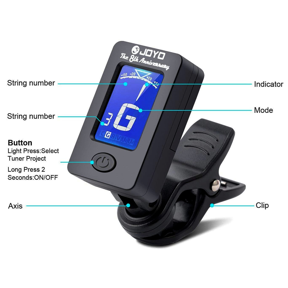 JOYO Guitar Tuner JT-01 360 De - Photography Digital ulasan dan harga