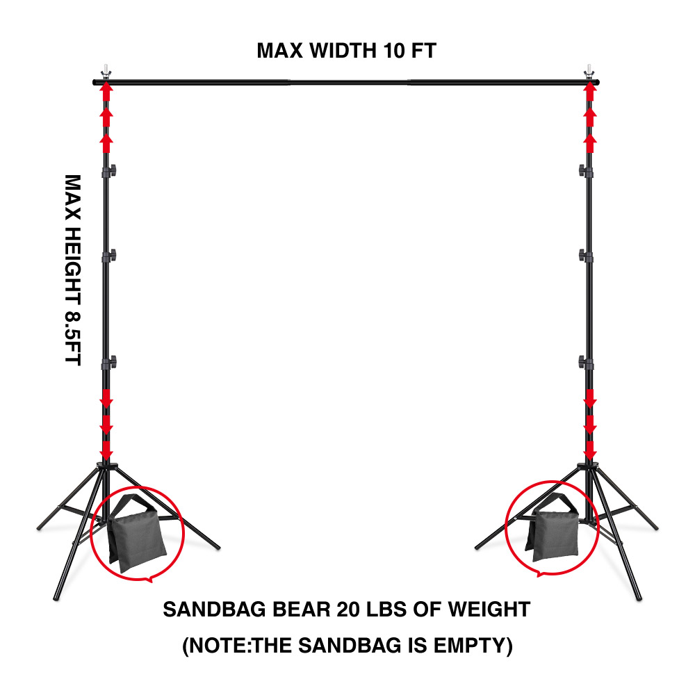 Backdrop Stand Video Photo Vid - Backdrop Stand Kit ulasan dan harga