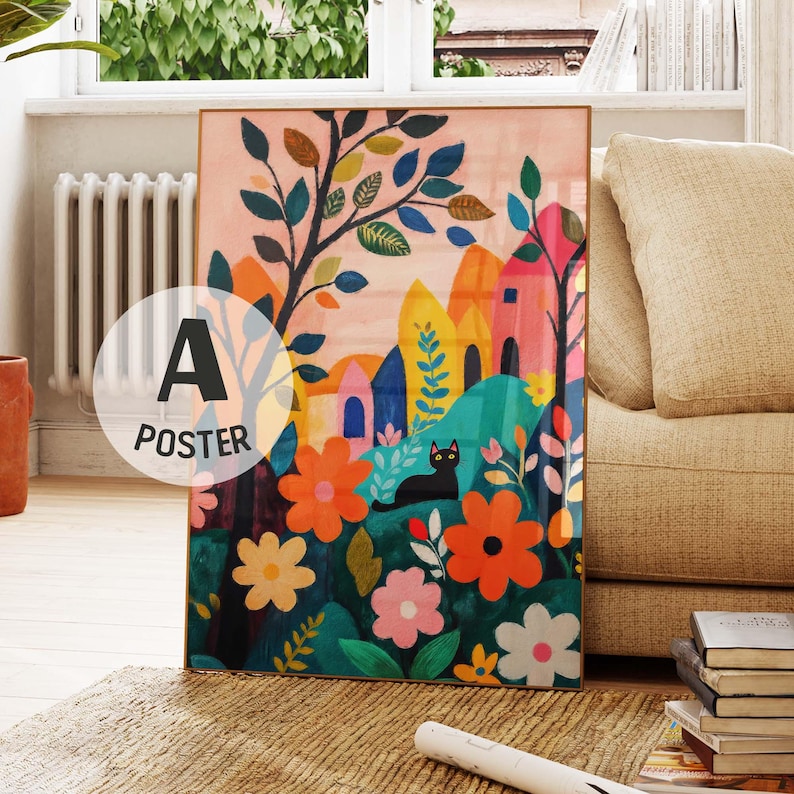 3pcs Modern Garden Black Cat W - Photography Design ulasan dan harga