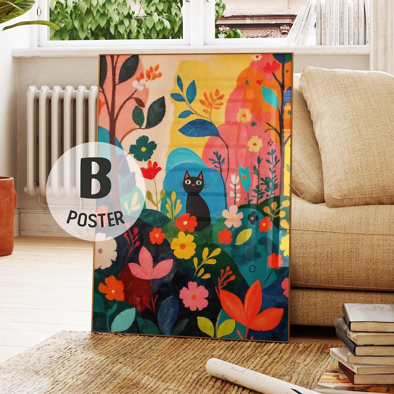 3pcs Modern Garden Black Cat W - Photography Design ulasan dan harga