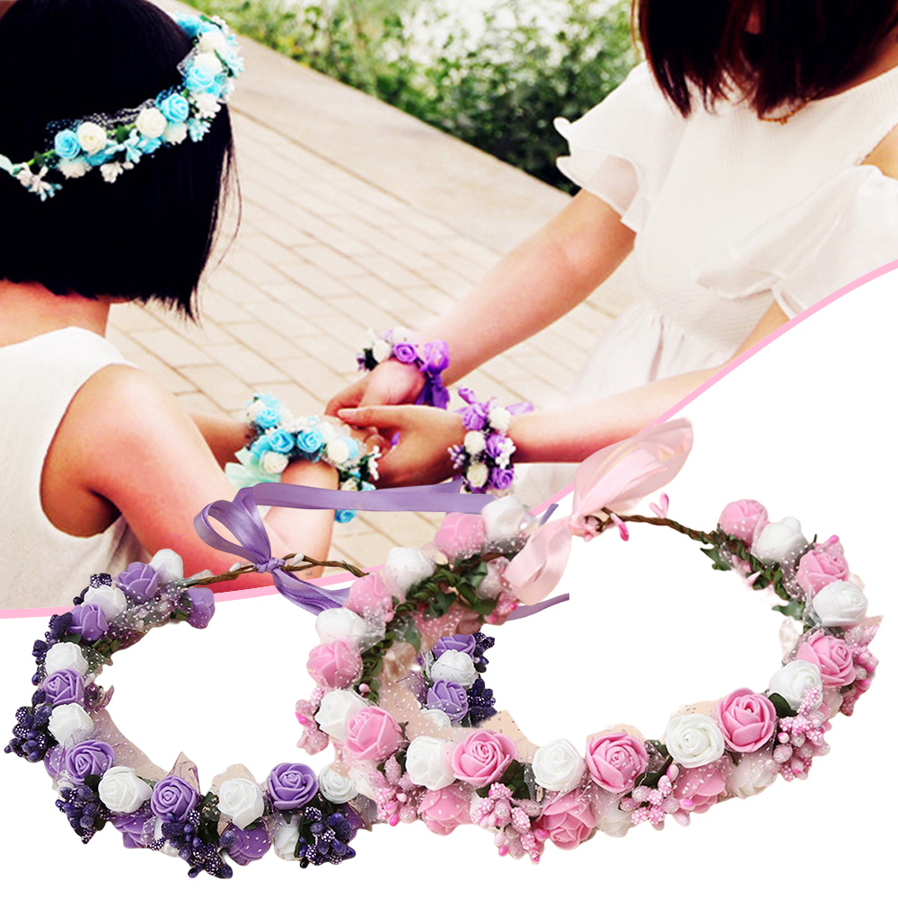 Fairy Flower Hair Crown Colorf - Photography Cheat Sheet ulasan dan harga