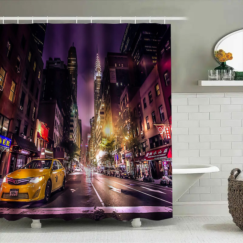 NYC Skyline Shower Curtain New - Photography New York ulasan dan harga