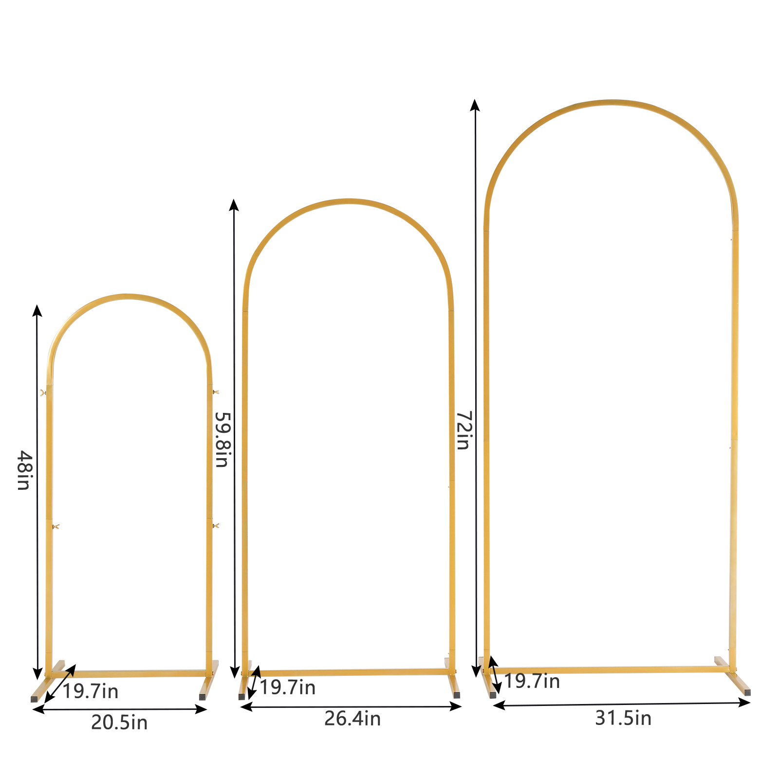 3Pack Golden Metal Arch Kits,  - Backdrop Stand Kit ulasan dan harga