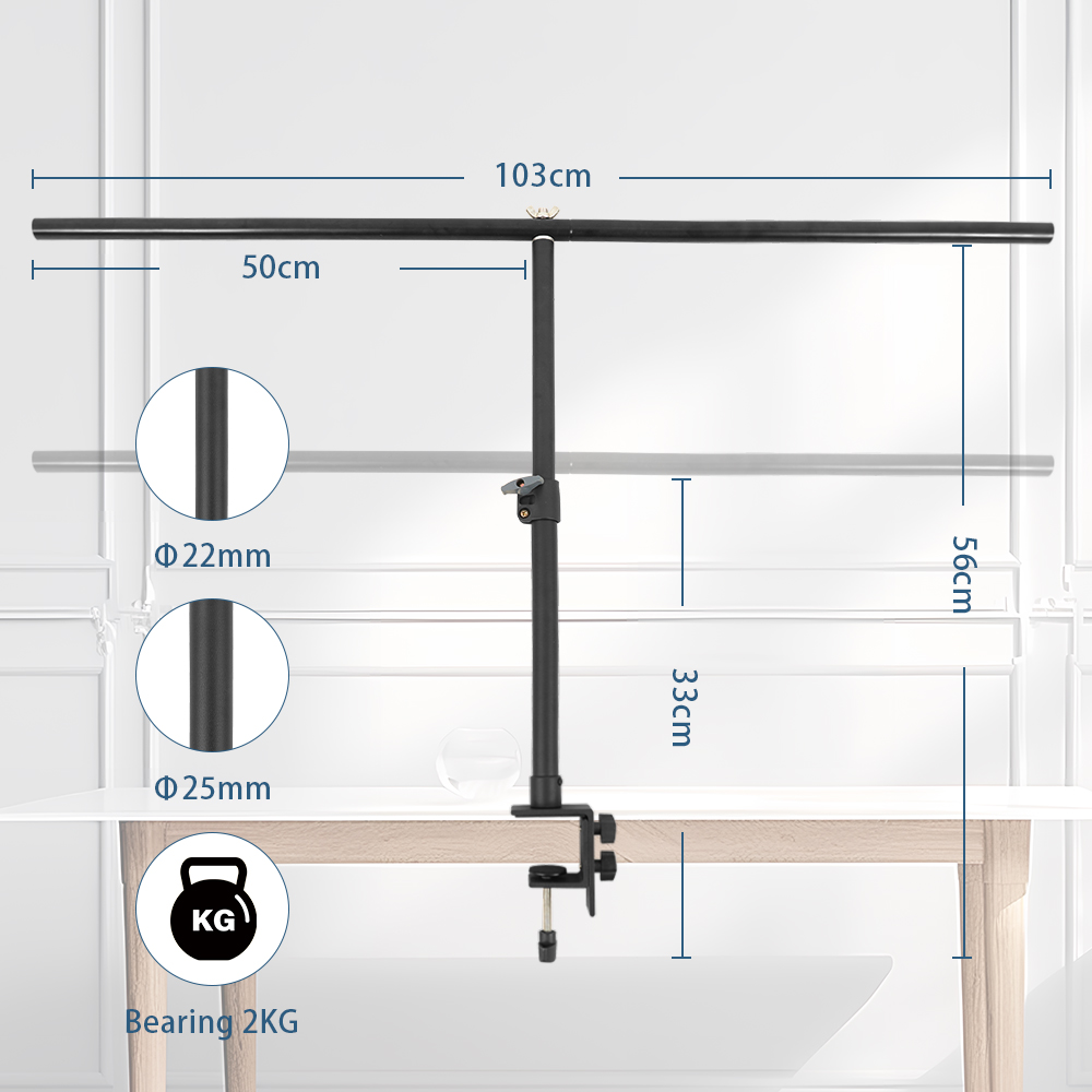 Adjustable Small Desk T-shaped - Backdrop Stand Kit ulasan dan harga