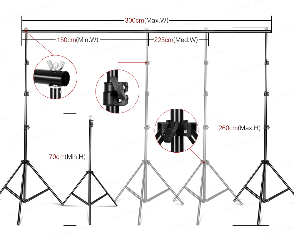 Photography Photo Studio Softb - Backdrop Stand Kit ulasan dan harga