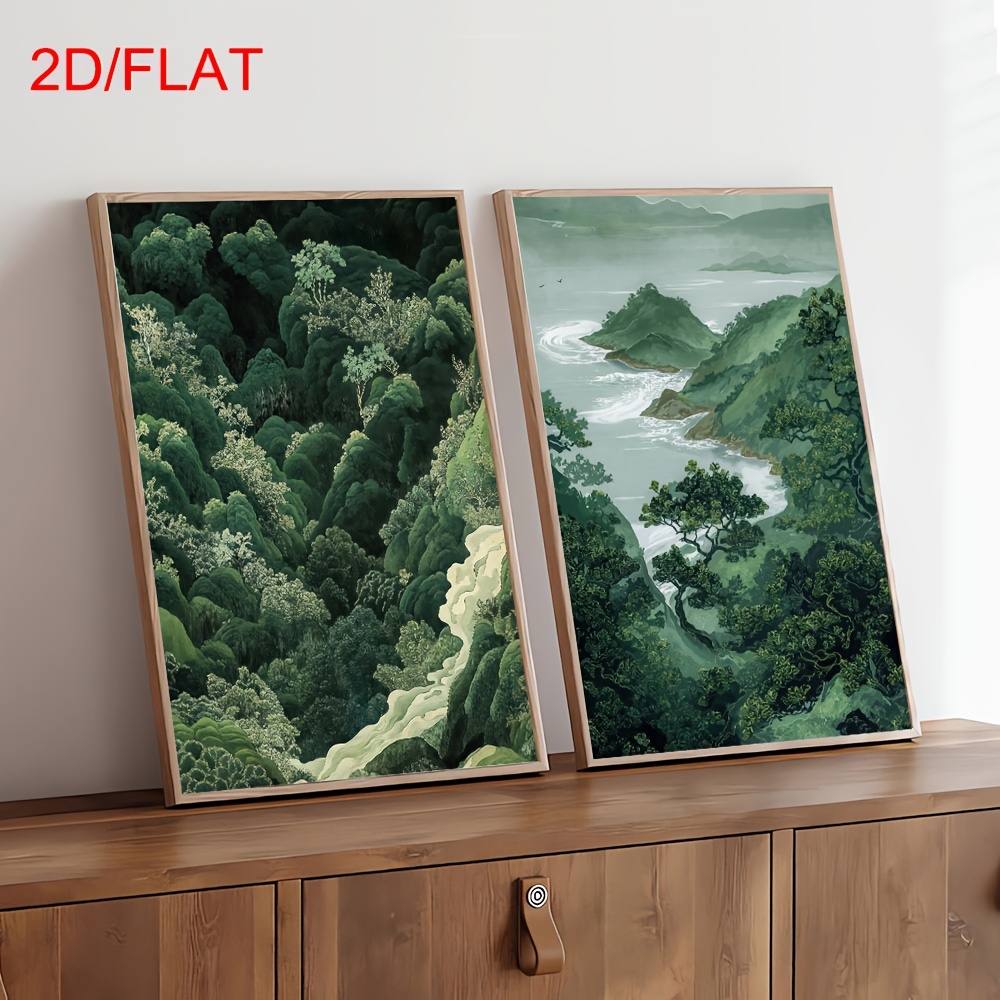 2pcs Modern Green Forest Mount - Photography Design ulasan dan harga